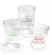 Personalized Confetti Dot Clear Plastic Cups Image 2 of 8